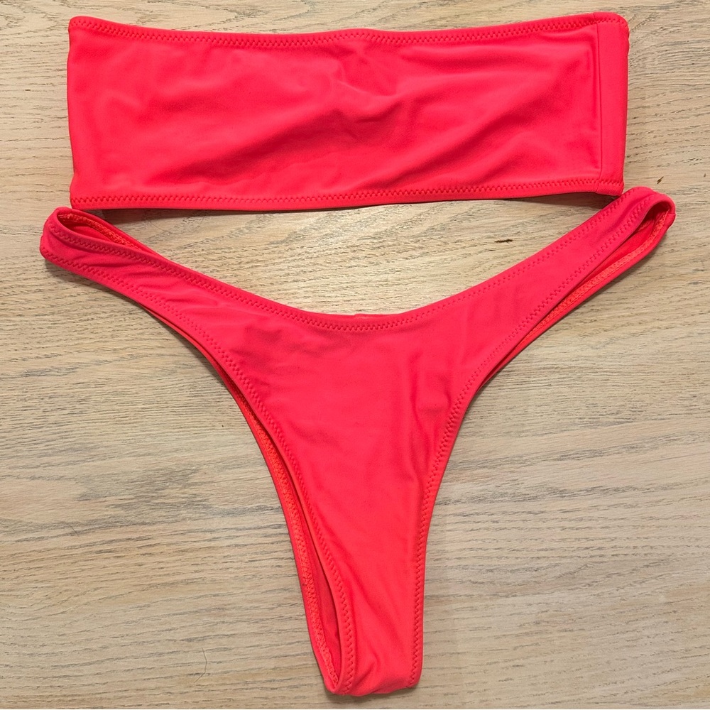 White Fox Coral Bikini Set